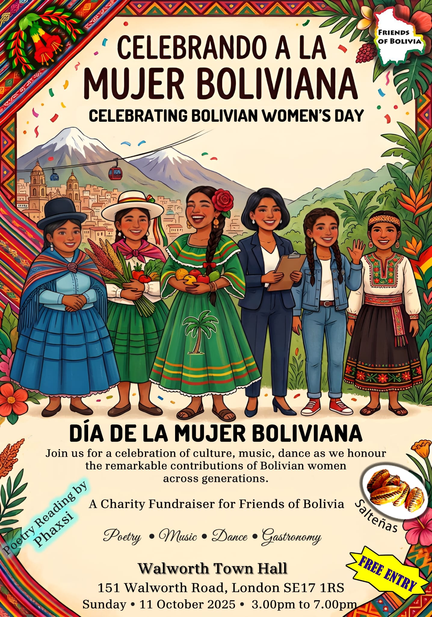 Celebrando a la Mujer Boliviana event flyer